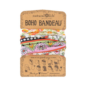 Natural Life - Boho Bandeau - Lilac Orange Border