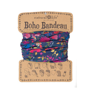 Natural Life - Boho Bandeau - Navy Wildflowers