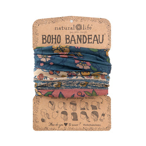 Natural Life - Boho Bandeau - Blue Riviera Floral