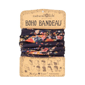 Natural Life - Boho Bandeau - Black Red Bouquets