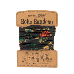 Natural Life - Boho Bandeau - Charcoal Orange Floral