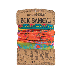 Natural Life - Boho Bandeau - Orange/Green Borders