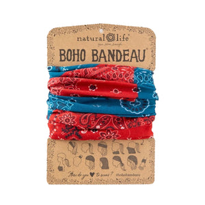 Natural Life - Boho Bandeau - Red Bandana Patchwork