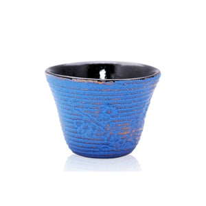 Cast Iron Cup - Blue Blossom