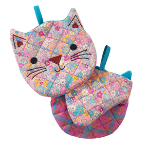 Natural Life - Cat Mini Oven Mitts, Set of 2