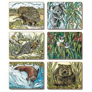 Coasters - Animal Woodcut
