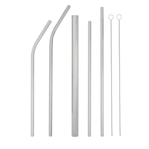 Rio - Stainless Steel Straws & Cleaning Brush Set
