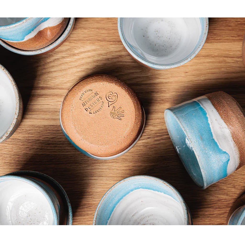 Alperstein - Hand Thrown Latte Cup - Coastal