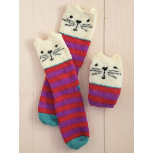 Natural Life Cozy Socks - Cream Cat