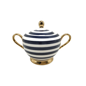 Navy Stripe - Sugar & Creamer Set