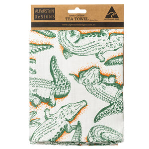 Alperstein Designs - Tea Towel - Crocodiles