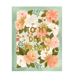 Greeting Card - Foil Floral Friendship