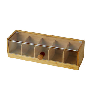 Leaf & Bean - Bamboo Tea Box - Transparent Lid
