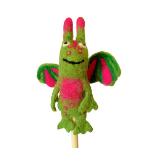 Himalayan Felt - Finger Puppet - Green Dragon