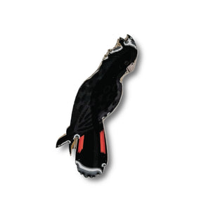 Selatan Brooch - Australian Red-Tailed Black Cockatoo (Male)