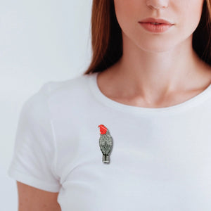 Selatan Brooch - Australian Gang Gang Parrot