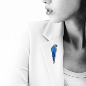 Selatan Brooch - Blue & Yellow Macaw Brooch