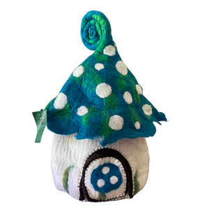 Himalayan Felt - Mushroom Home - Blue Large