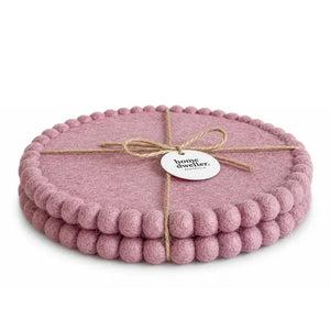 Felt Trivet Set - Vintage Rose