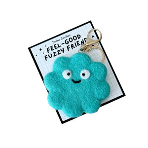 Felt Feel-Good Fuzzy Friend Bag Charm - Teal