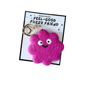 Felt Feel-Good Fuzzy Friend Bag Charm - Magenta