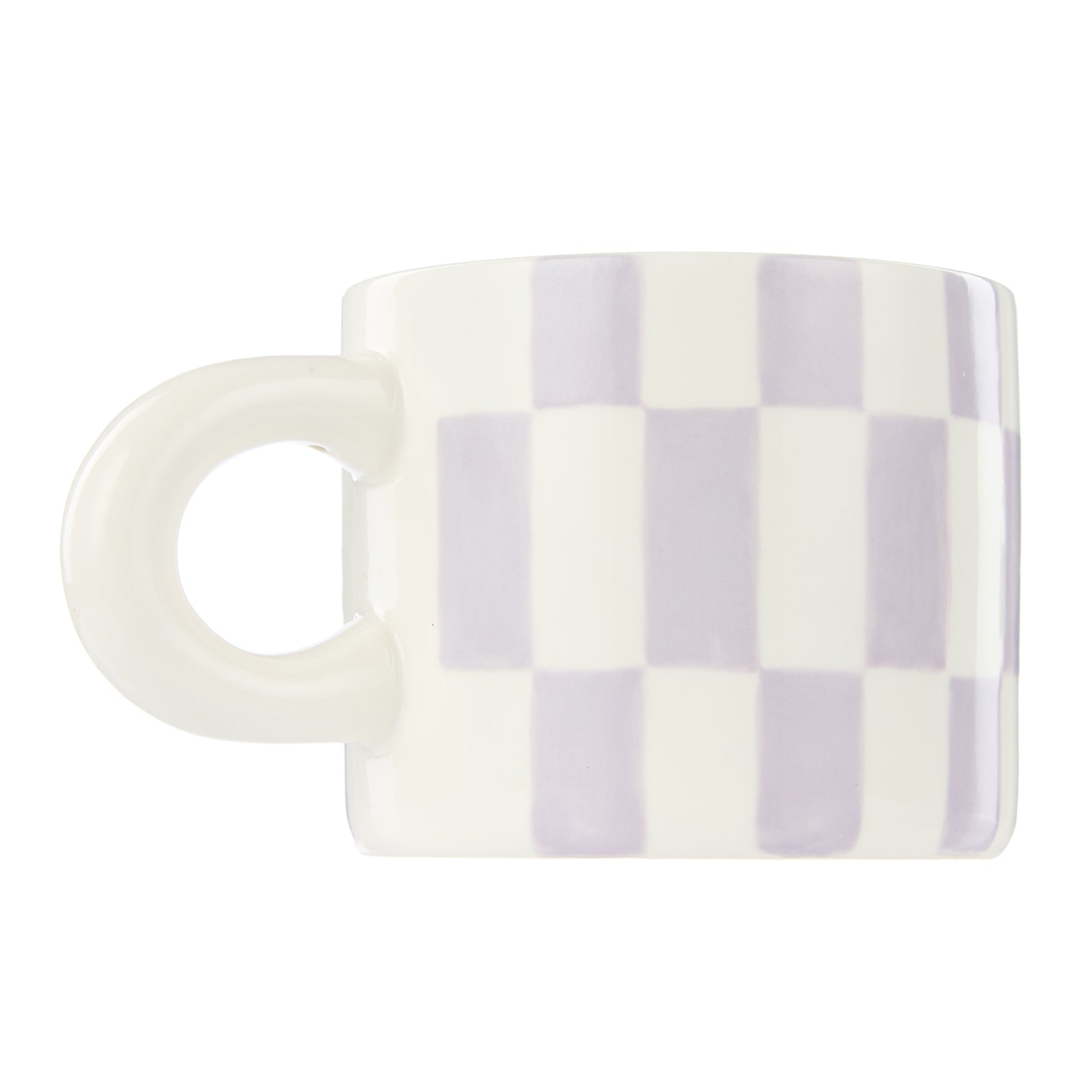 Emporium - Check Mug & Plate Set - Lilac & Navy