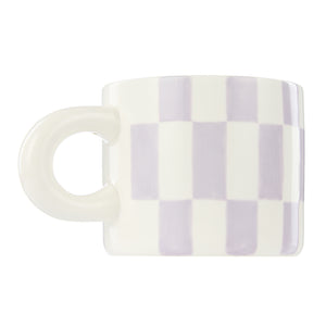 Emporium - Check Mug & Plate Set - Lilac & Navy