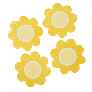 Emporium - Posey Flower Coasters Set - Yellow