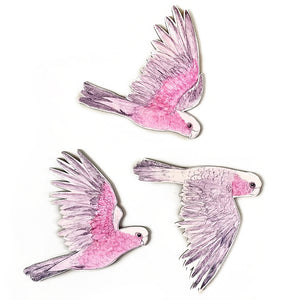 Bridget Farmer ~ Wall Decoration ~ Galahs Set - Red Sparrow Tea Company