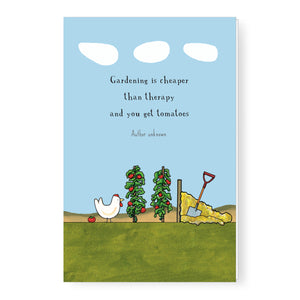Red Tractor Designs - Greeting Card - Garden Therapy