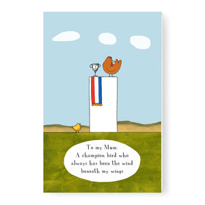 Red Tractor Designs - Greeting Card - A Champion Bird