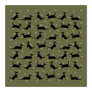 Red Tractor Designs - Cotton Hanky - Black & Tan Kelpies Boxed Set