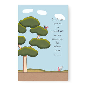 Red Tractor Designs - Greeting Card - Learning To Fly
