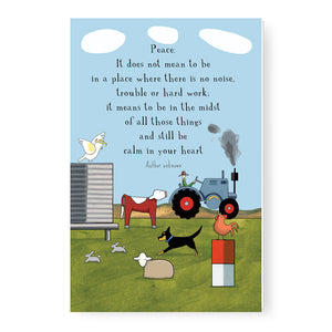 Red Tractor Designs - Greeting Card - Peace (Keeping Calm)