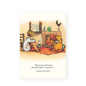 Greeting Card - Winnie the Pooh - Spell Love