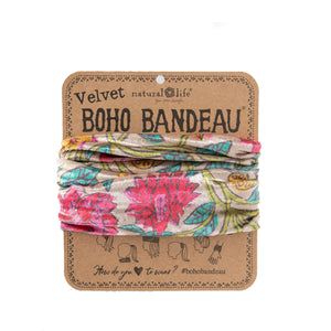 Natural Life - Velvet Boho Bandeau - Lush Zinnias