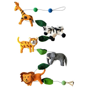 Himalayan Felt - Hanging African Animal Garland