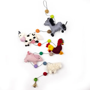 Himalayan Felt - Hanging Felt Farm Animal Garland