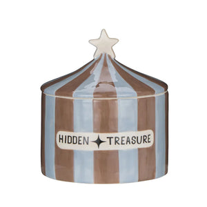 Hidden Treasure Cannister - Blue & Brown