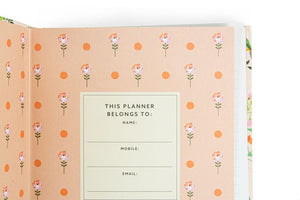 Soft Cloth Cover Daily Planner - Birds A5