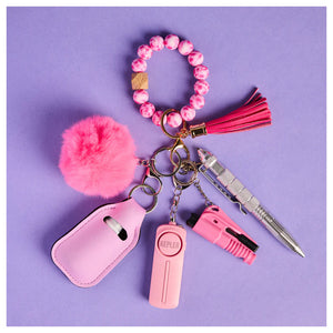 Kepler Safety Keychain - Pink Sassy B!tch Beaded