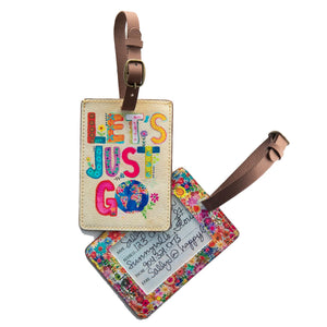 Natural Life - Travel Happy Luggage Tag - Let's Just Go