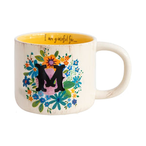 Natural Life - Initial Flower Mug - M