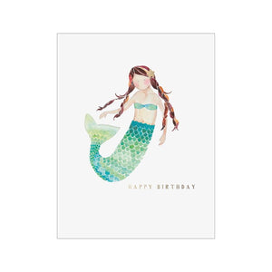 Foil Birthday Card - Mermaid