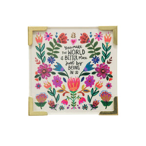 Natural Life - Corner Magnet - You Make The World