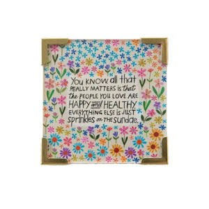 Natural Life - Corner Magnet - Happy, Healthy