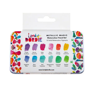 Lordy Dordie - Metallic Magic - Watercolour Travel Paint Set