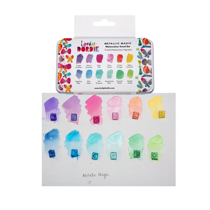 Lordy Dordie - Metallic Magic - Watercolour Travel Paint Set