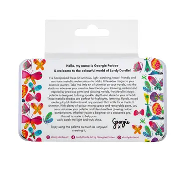 Lordy Dordie - Metallic Magic - Watercolour Travel Paint Set