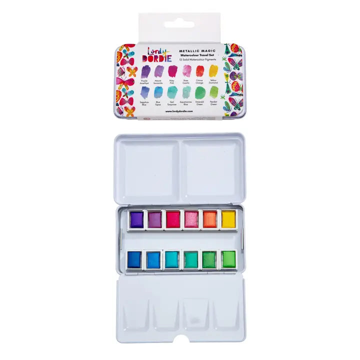 Lordy Dordie - Metallic Magic - Watercolour Travel Paint Set